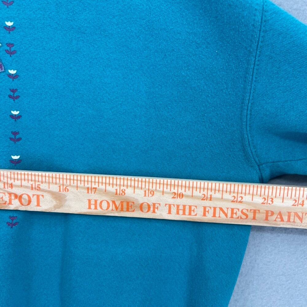 Vintage Nutmeg 90s Farm Girl Sweatshirt Womens Lg Double Collar Cottage Prairie - Picture 3 of 15